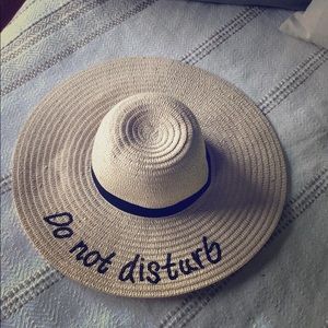 Do Not Disturb Floppy Straw Beach Hat